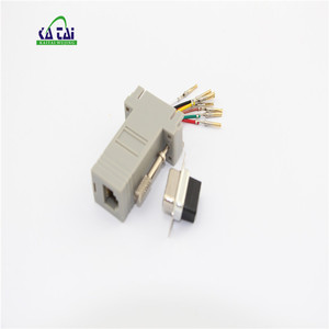 Özel DB9 kadın RS232 RJ45 adaptör jak esnek renk ile modüler bakır temas ve ABS muhafazası Pin dışarı kabul - Product Image 6