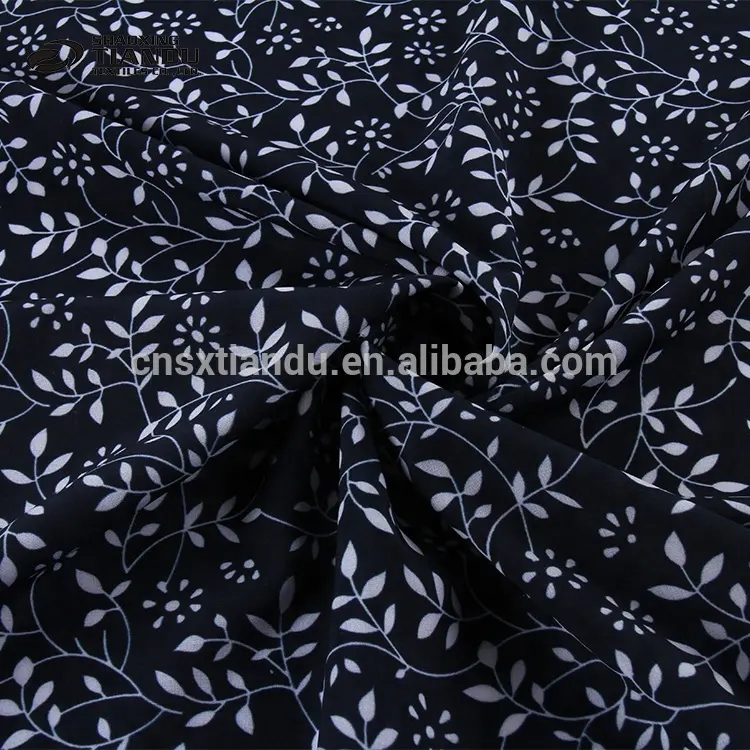 Fancy custom design print polyester stretch dress fabric