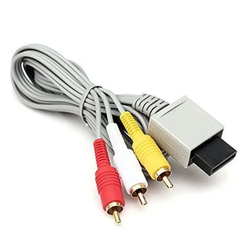 Cable AV de 1,8 m para Nintendo Wii, Cable compuesto/componente RCA para consola de juegos