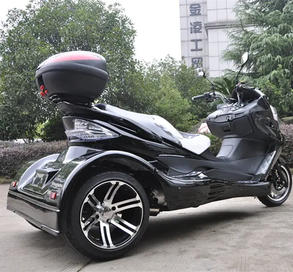 Jingling prix d'usine noir nouveau Chopper Trikes CVT Transmission dérive 3 roues 300cc Trike Scooter handicapé Scooter