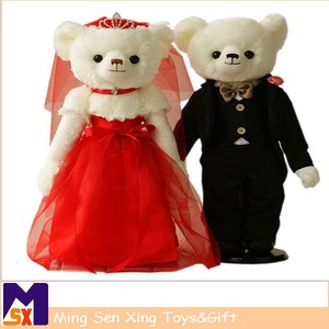מתנות צעצוע חתונה , weeding בנות זוג דובי צעצוע קטיפה