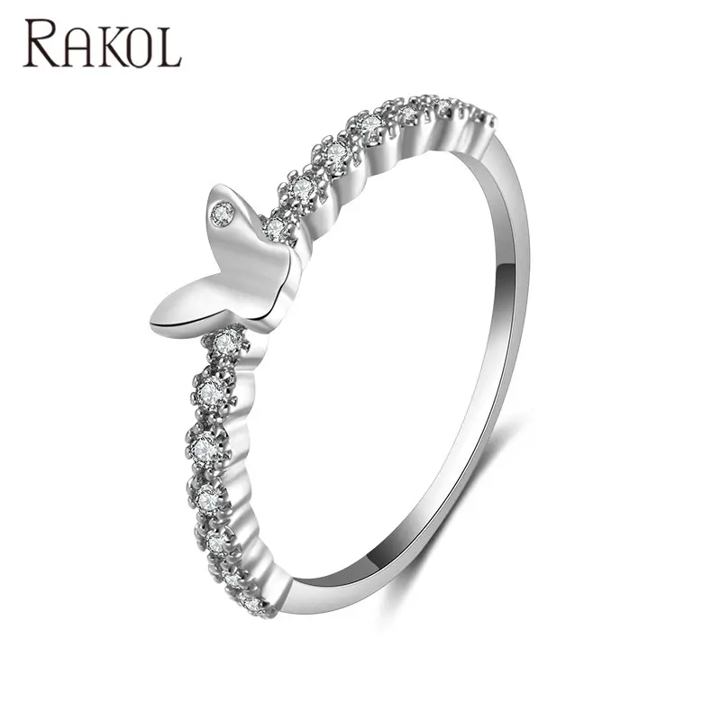 RAKOL RP2105 anelli in argento sterling per donna moda 2021