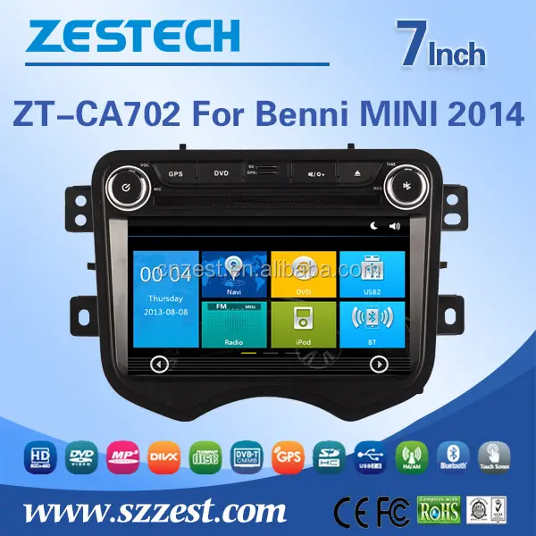 Estéreo de coche para Changan Benni Mini 2014 doble din sistema estéreo del coche con radio BT gps dvd de coche sistema multimedia