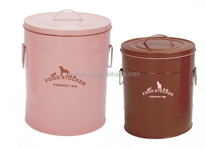 环保金属锌宠物食品储存箱/锡户外垃圾箱/大型物品容器 - Product Image 3