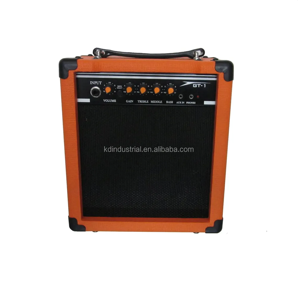 KDT-1 15W Laranja/Preto Bass Guitar Combo Amp Transistor Amplificador de Guitarra Elétrica