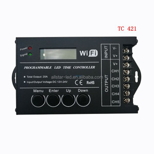 Ha condotto Il Regolatore TC420 TC421 wifi Led Tempo Programmabile PC Ha Condotto Il Regolatore RGB PC Dimmer 5 Canali DC12V24V per la Striscia del Led