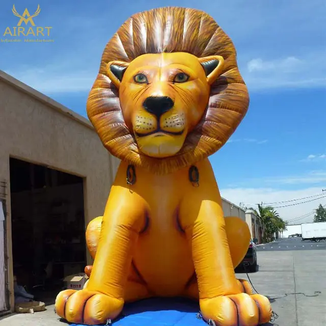 Açık Light Up dev şişme aslan modeli geçit reklam Yard hayvan maskotu
