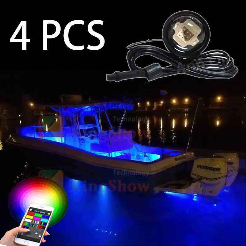 Tappo di scarico luci subacquee Dock per barche luce IP68 luci per piscina 4 pezzi Super Bright Top Quality 27W Led subacqueo 12 Volt