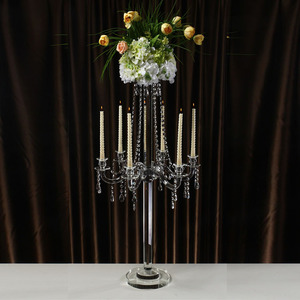 流行批发水晶烛台婚礼餐桌装饰品 - Product Image 2