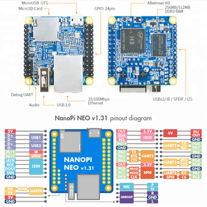 NanoPi NEO Allwinner H3 Quad-core 4 * Cortex-A7 Fino a 1.2GHz Scheda di Sviluppo Scheda di Controllo - Product Image 6