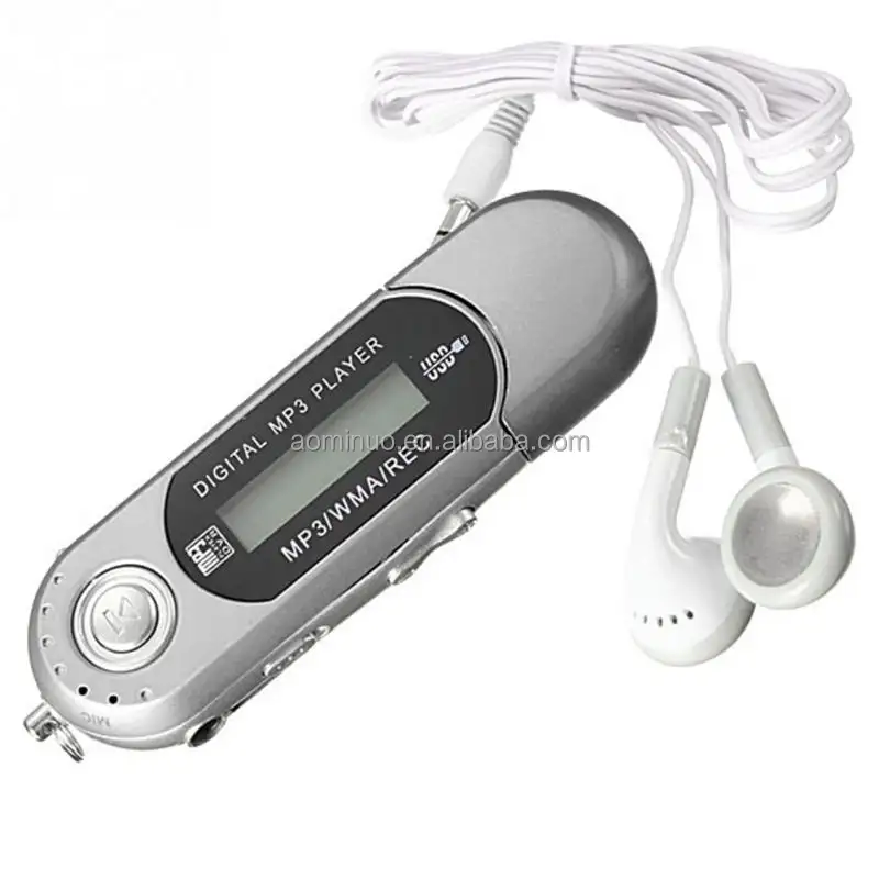 Poopstro — lecteur MP3 numérique USB à écran LED, avec prise jack de sortie audio 3.5mm intégré, Radio FM, supporte la carte TF, capacité maximale de 32 go