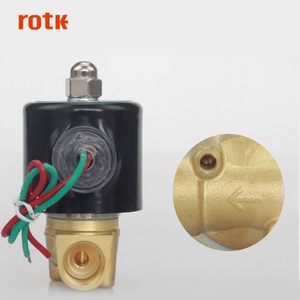12 V 24 V 220 V 1/2 2英寸 2w 电动水黄铜电磁阀用于空气气体的磁性