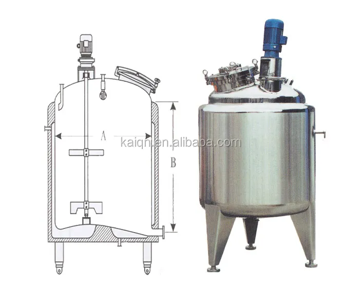 Stainless Steel Mixing Tank (Reactor) for Food, Beverage, Pharmaceutics