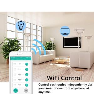 SAA批准的澳大利亚WiFi智能电源板4个插座和4个USB端口与Alexa和Google Assistant兼容