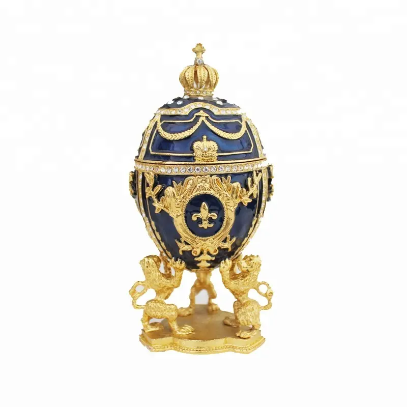 Wholesale fashion vintage style faberge egg jewelry box for gift