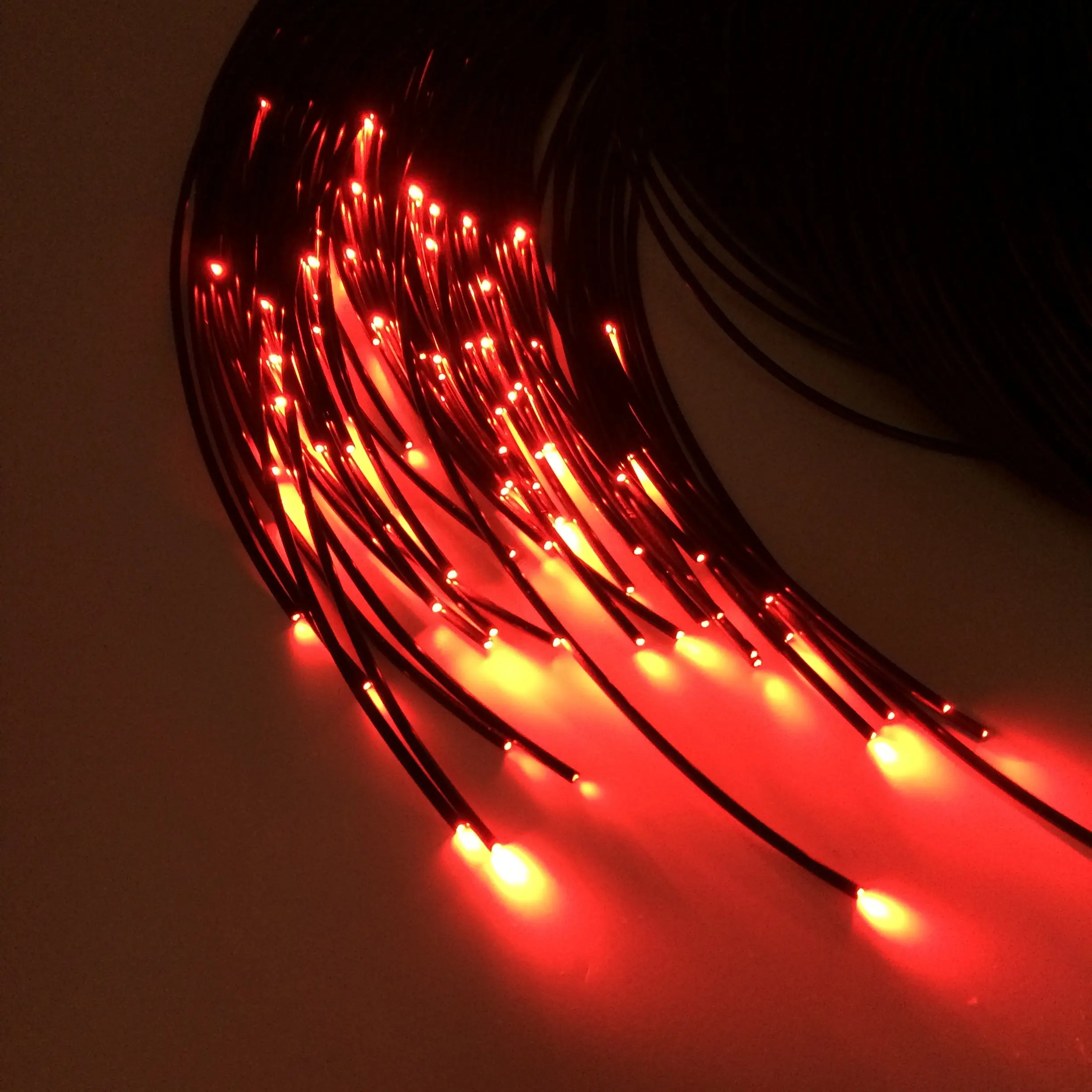 end light fiber optic light cable with black PE