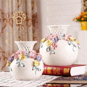 บ้านตกแต่งศิลปะหัตถกรรมเซรามิกแจกันดอกไม้ - Product Image 2