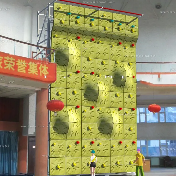 Parco di divertimenti al coperto struttura di arrampicata su roccia parete di arrampicata per adulti