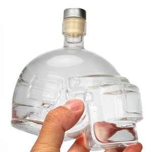 定制搞笑花式时尚独特手工制作硼硅酸盐PUBG头盔头饰头饰威士忌酒瓶