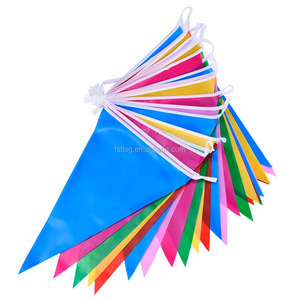 Banderas decorativas coloridas para fiestas, banderines de plástico de pvc de alta calidad - Product Image 4
