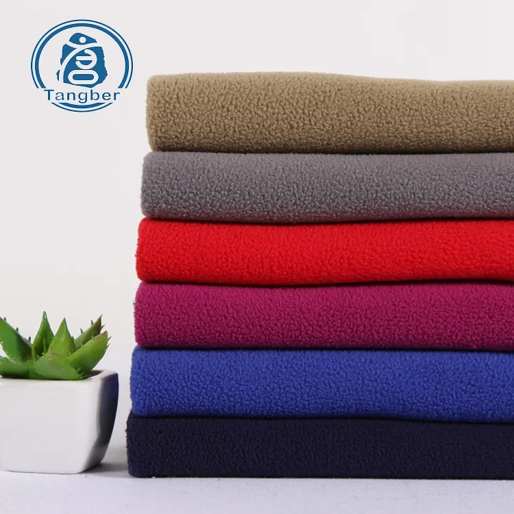 Sudaderas con capucha de punto de doble cara, tejido polar para chaqueta y abrigo, 100% poliéster, 220-320gsm, colores personalizados