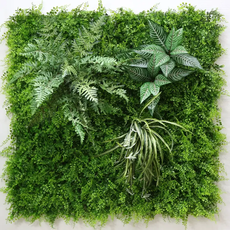 Di lunga durata Durevole Fresco PE Vertical Garden Planter Parete Pianta Verde Pannelli di Parete Artificiale Da Parete Da Giardino per il Negozio Centro Commerciale plaza