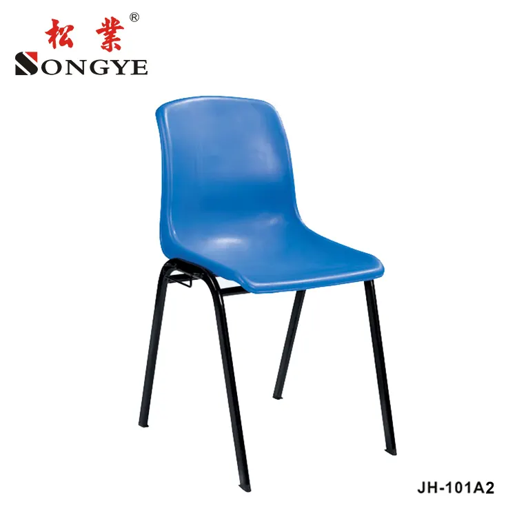 Luxus Ergonomisches Design Stapelbarer PVC-Stuhl Metall beins tühle Schul bürostuhl
