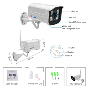 BESDER 4 PCS Array LED infrarrojos 5MP CCTV cámara Ip Wifi P2P RTSP de seguridad inalámbrica cámara con ranura para tarjeta SD