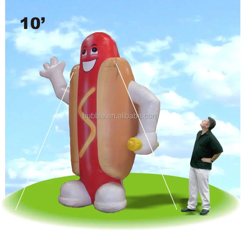 Heißer verkauf aufblasbare modell ballon billig riesige aufblasbare hotdog ballon