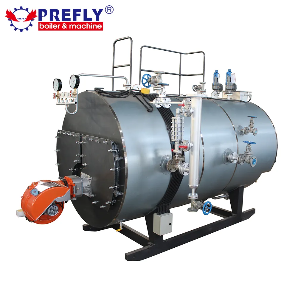 Oil and Gas fired 100 bhp, 6 ton steam boiler for corrugated machine