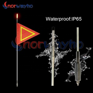 แส้ความปลอดภัยของฉันพร้อมธงสะท้อนแสงสีเหลือง X แส้ไฟ LED ด้านบน - Product Image 2