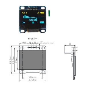 0,96 "I2C IIC SPI Serien 128X64 Yellow & Blue OLED LCD Led-display-modul
