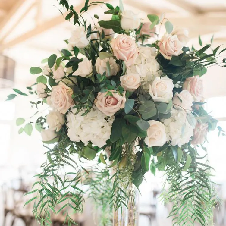 Bola de flores de espuma de casamento, arranjos florais para recepção