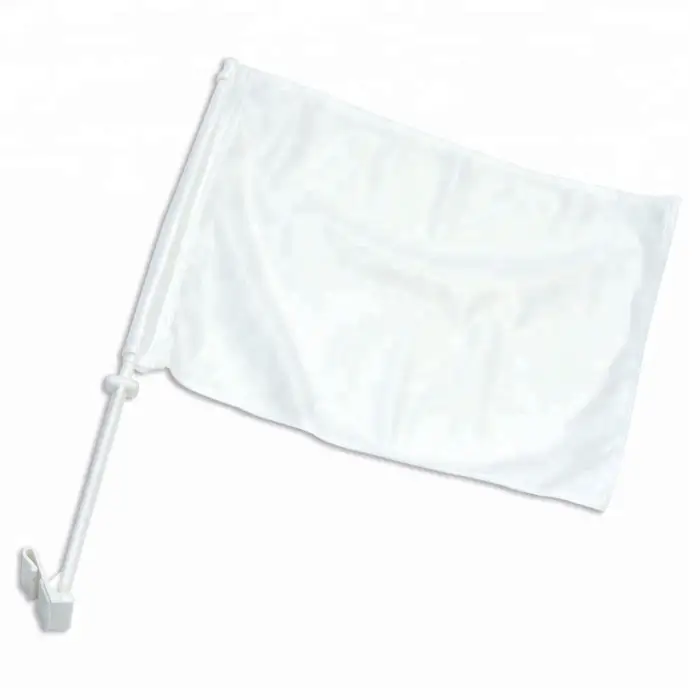 Groothandel Onderscheidend Polyester Custom 12X18Inch Usa Sublimatie Raam Auto Vlag Dubbelzijdig Blanco Met Paal Plastic