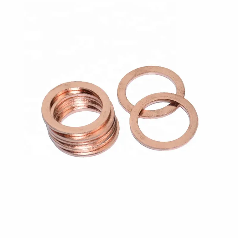 Copper Flat Ring Oil Drain Plug Crush Washer Gaskets Thick 1ミリメートルVarious Sizes