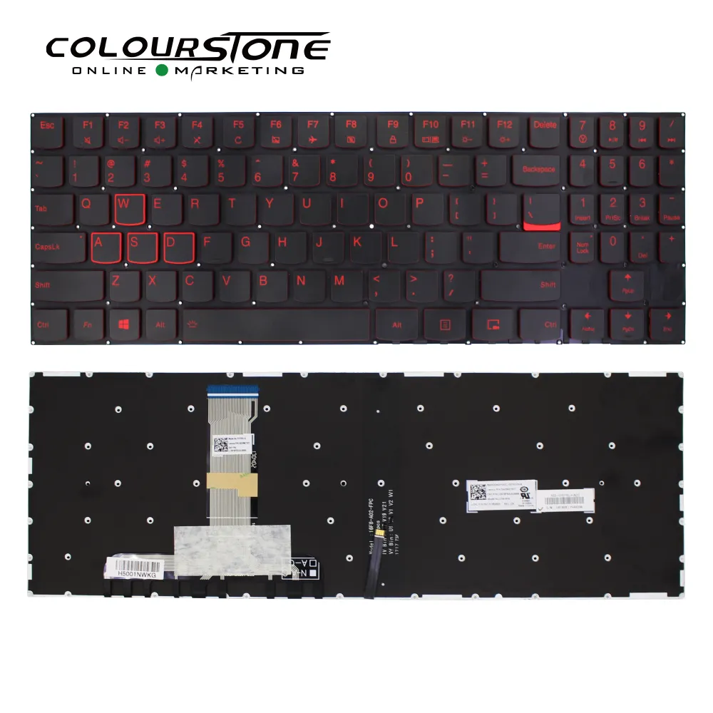 Y520 Y520-15IKB Y520-15IKBA Y520-15IKBM कीबोर्ड लाल बैकलिट के लिए लैपटॉप कीबोर्ड अमेरिका नोटबुक