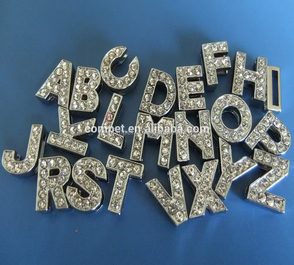 DIY 10mm Rhinestone Slide Letters