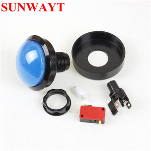 12V Arcade Maschinen teile Fabrik direkt Großhandel momentan beleuchteten Start knopfsc halter 60mm Kuppel LED Arcade Druckknopf