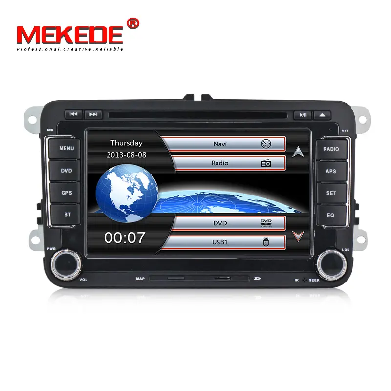 MEKEDE 7 "2 Din Car DVD Gps Navi Cho VW Golf 4 Golf 5 6 SEAT Touran Passat B6 Caddy Transporter T5 Polo Đài Phát Thanh