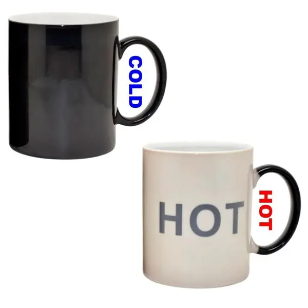 Taza de café que cambia de color frío y caliente al por mayor de China, tazas mágicas, tazas modernas que cambian de Color de cerámica, Taza sensible al calor