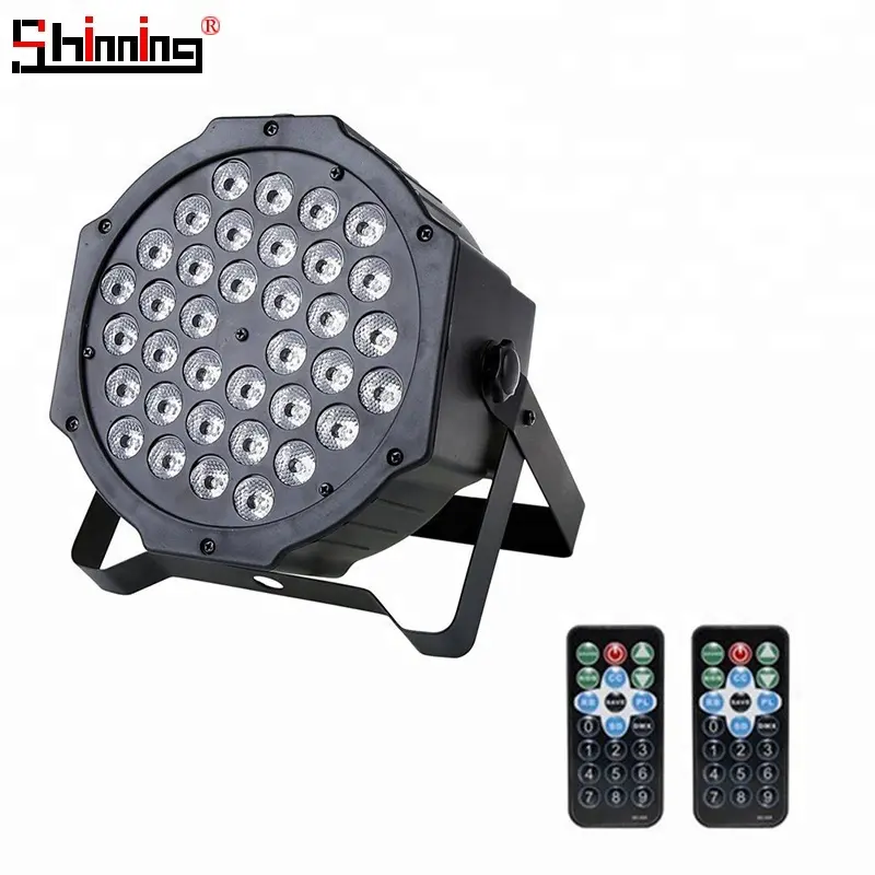 Commercio all'ingrosso 36 pz 1 w rgb led par luce con telecomando per dj party casa