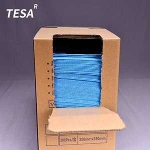 Tek kullanımlık Spunlace selüloz Polyester Nonwoven havlu endüstriyel kuru kağıt
