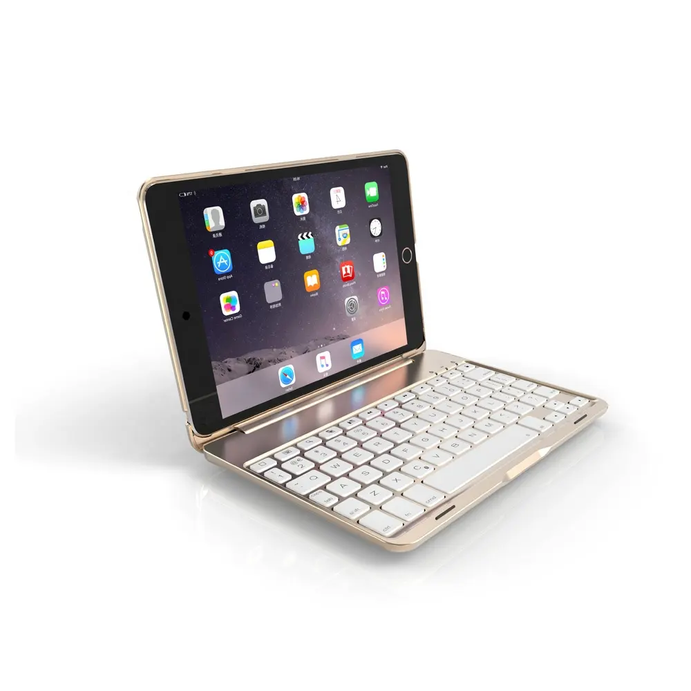 Automatic wake up ultrabook clamshell design wireless bluetooth keyboard case for Ipad mini4