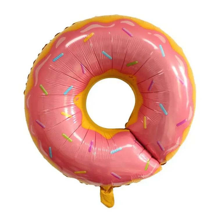 Venta al por mayor Donut globo de Mylar aperitivos Donut de la inflación de helio globos de papel de aluminio para Bar Decoración