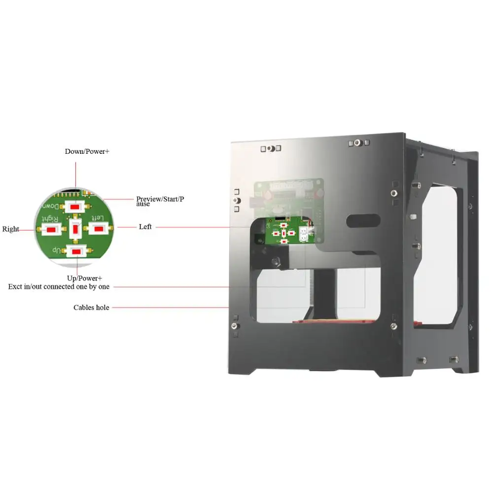 Vetro incisione macchina per incisione laser di taglio del legno 1500mw USB Laser Incisore Automatico Carver