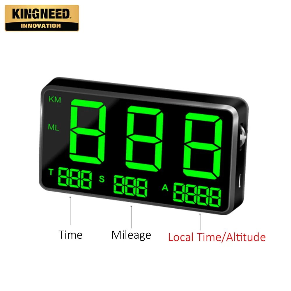Obdkingbesoin — horloge GPS C80 universelle HUD, affichage tête haute pour véhicule, compteur de vitesse, horloge numérique pour voiture