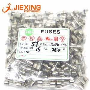 Glass <strong>Fuse</strong> T15A <strong>15A</strong> 250V 5*20mm Slow Blow - Product Image 1