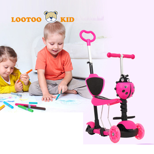Glowing Wheels <strong>5</strong> in <strong>1</strong> Mother Push Girls Toddler <strong>Scooter</strong> / Kids <strong>Scooter</strong> <strong>1</strong>-3 Years Old Children Toys - Product Image 1