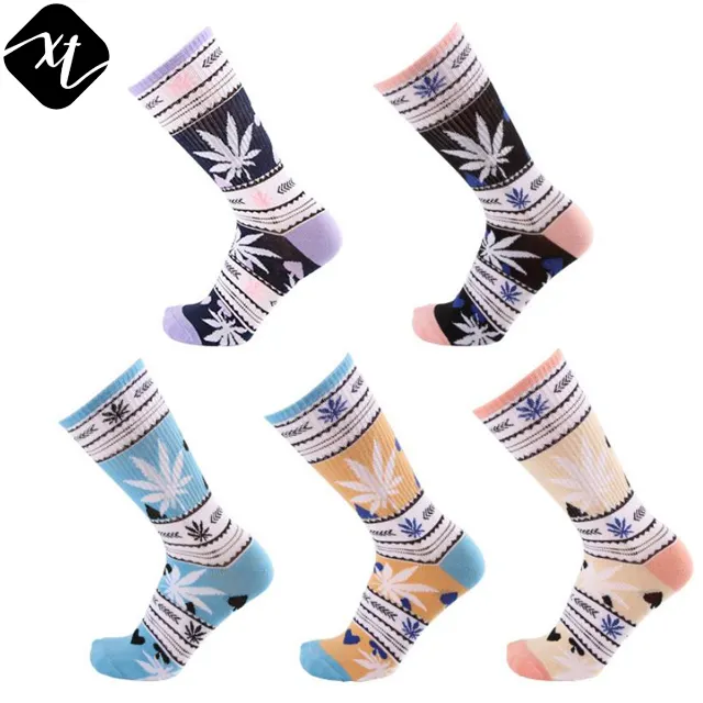 Calcetines de cáñamo para hombre y mujer, Harajuku, rayas, Plantlife, hoja de marihuana, Hip Hop, Rockbottom