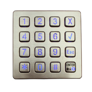 Teclado de matriz 4x4, cerradura de puerta eléctrica Industrial, teclado numérico iluminado - Product Image 5